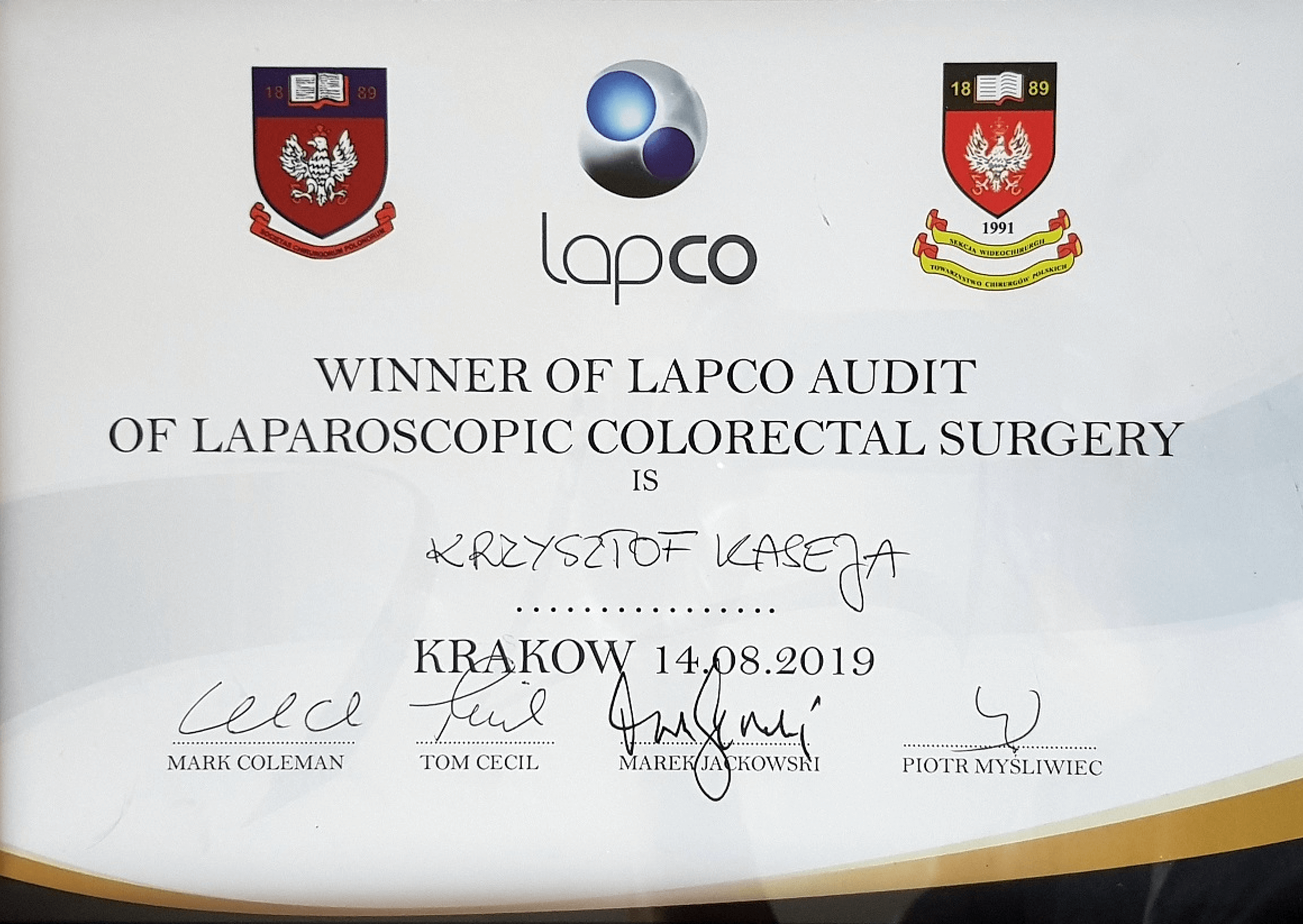 Certyfikat LAPCO